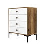 Hanah Home Lizbon 537 Cómoda Nogal y Blanco
